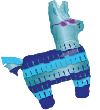 XL Folienballon Figur - Lama, blau - 83cm